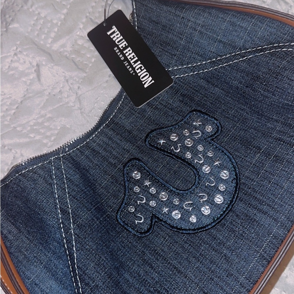 True Religion Women's Dark Blue Embellished Jeans